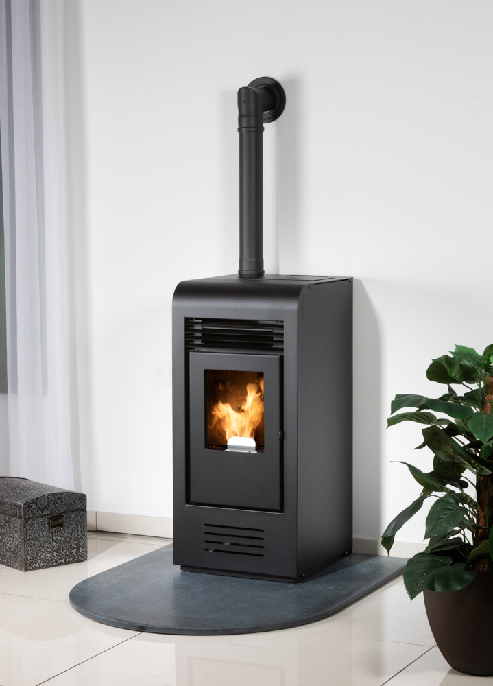 Globe Fire Christoph Pelletofen raumluftunabhängig schwarz 7,5 kW