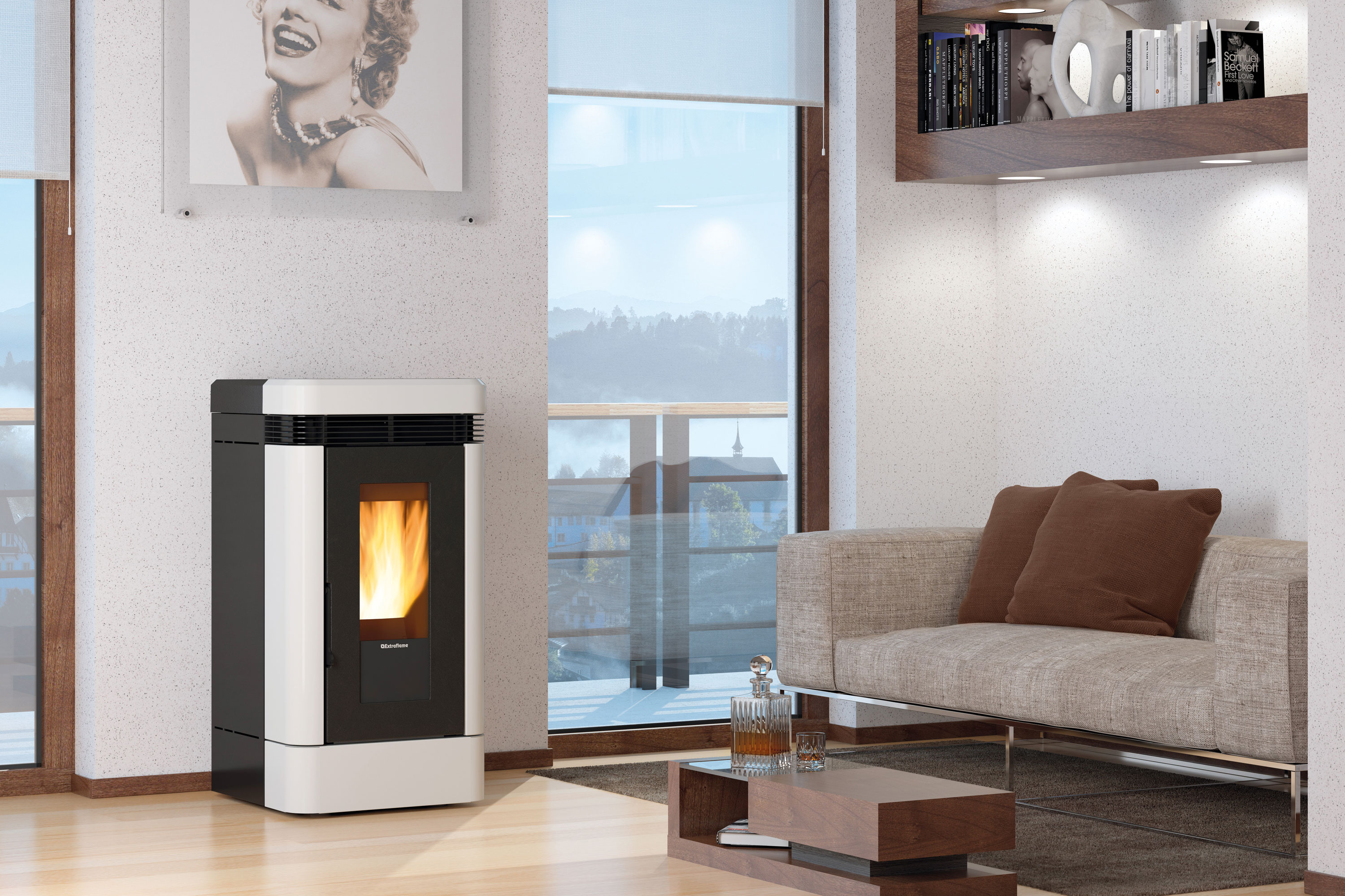 Pelletofen La Nordica Lucia weiß 12kW