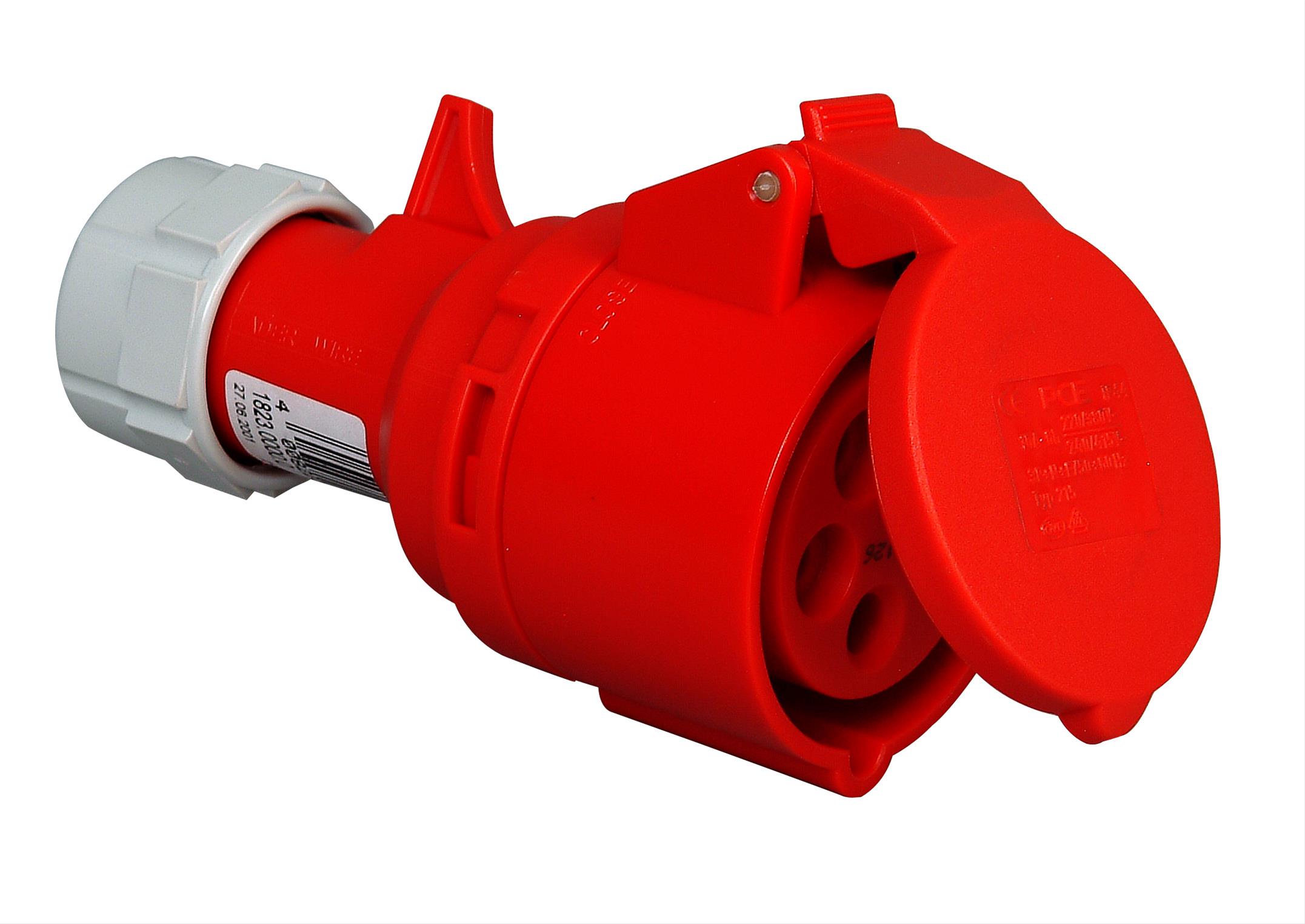 Kopp CEE Kupplung rot 5polig 16A 400V~