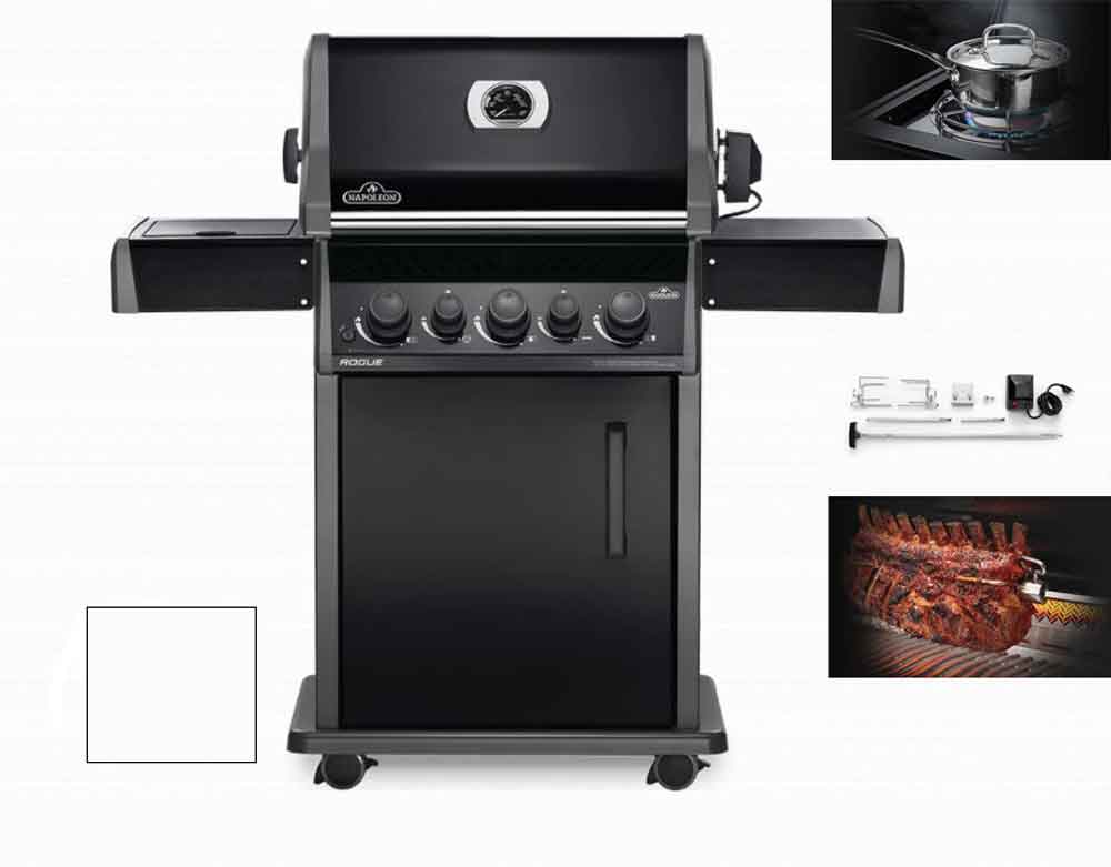Napoleon Gasgrill ROGUE 425 Drehspies, Heckbrenner, Seitenbrenner