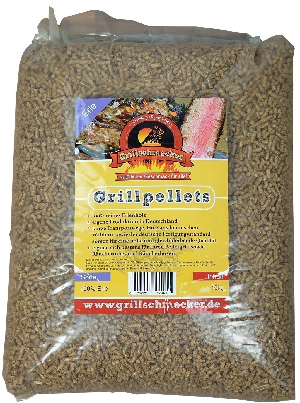 Grillpellets / Erlenpellets / Smokerpellets Erle 15kg