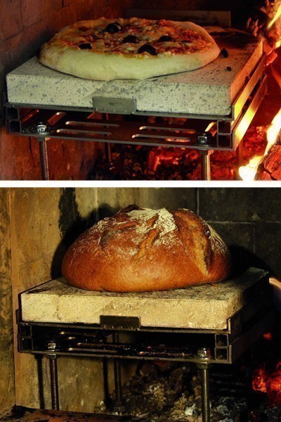 Ofeneinsatz / Pizzastein Pizza Casa Edelstahl 10-teilig