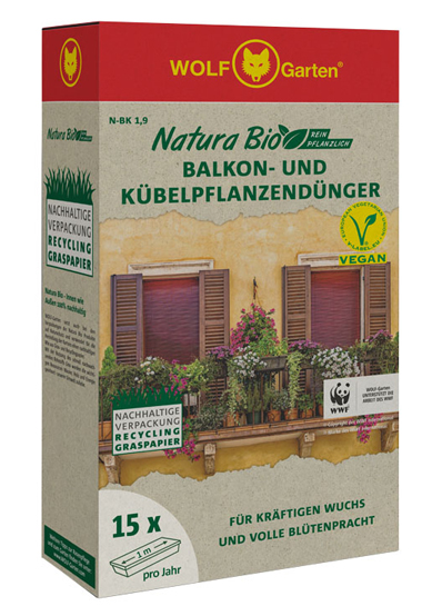 Wolf Garten Natura Bio Balkon und Kübelpflanzen Dünger N-BK 1,9