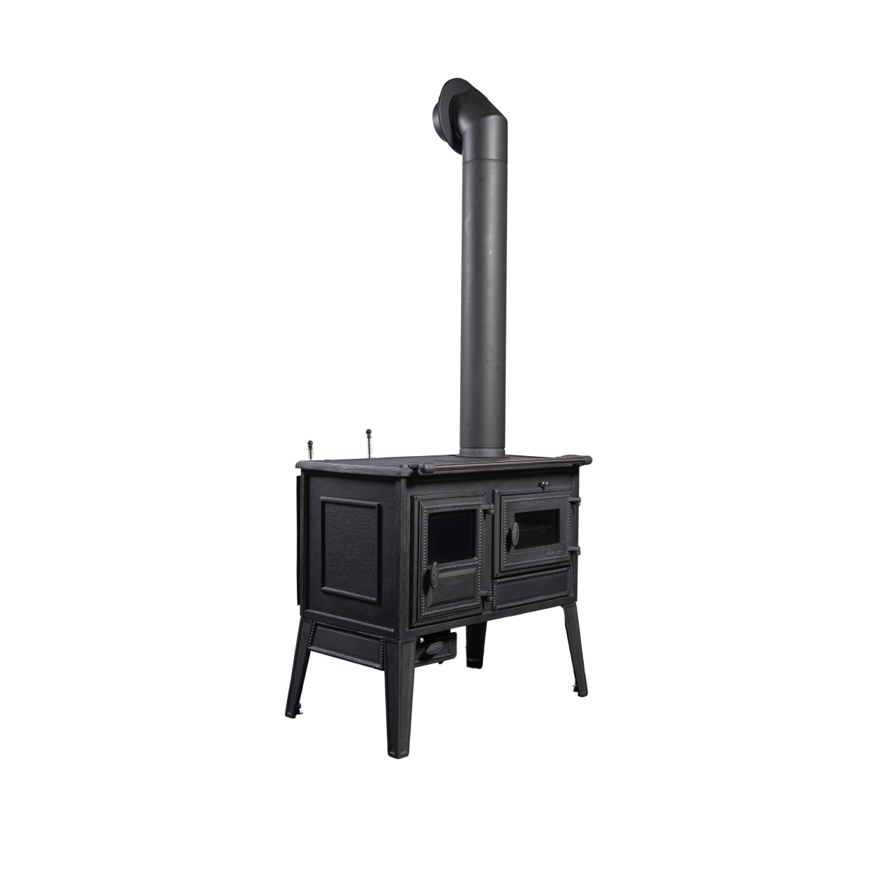 Globe Fire Atlas Holzherd raumluftunabhängig Guss 8,8 kW mit Backofen