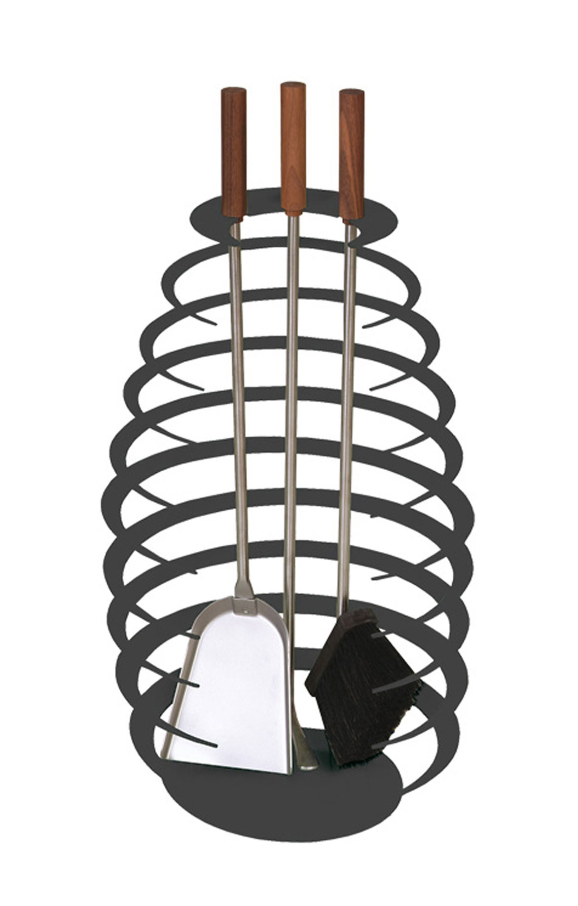 Kaminbesteck / Kamingarnitur Lienbacher 3-tlg Edelstahl anthrazit 64cm
