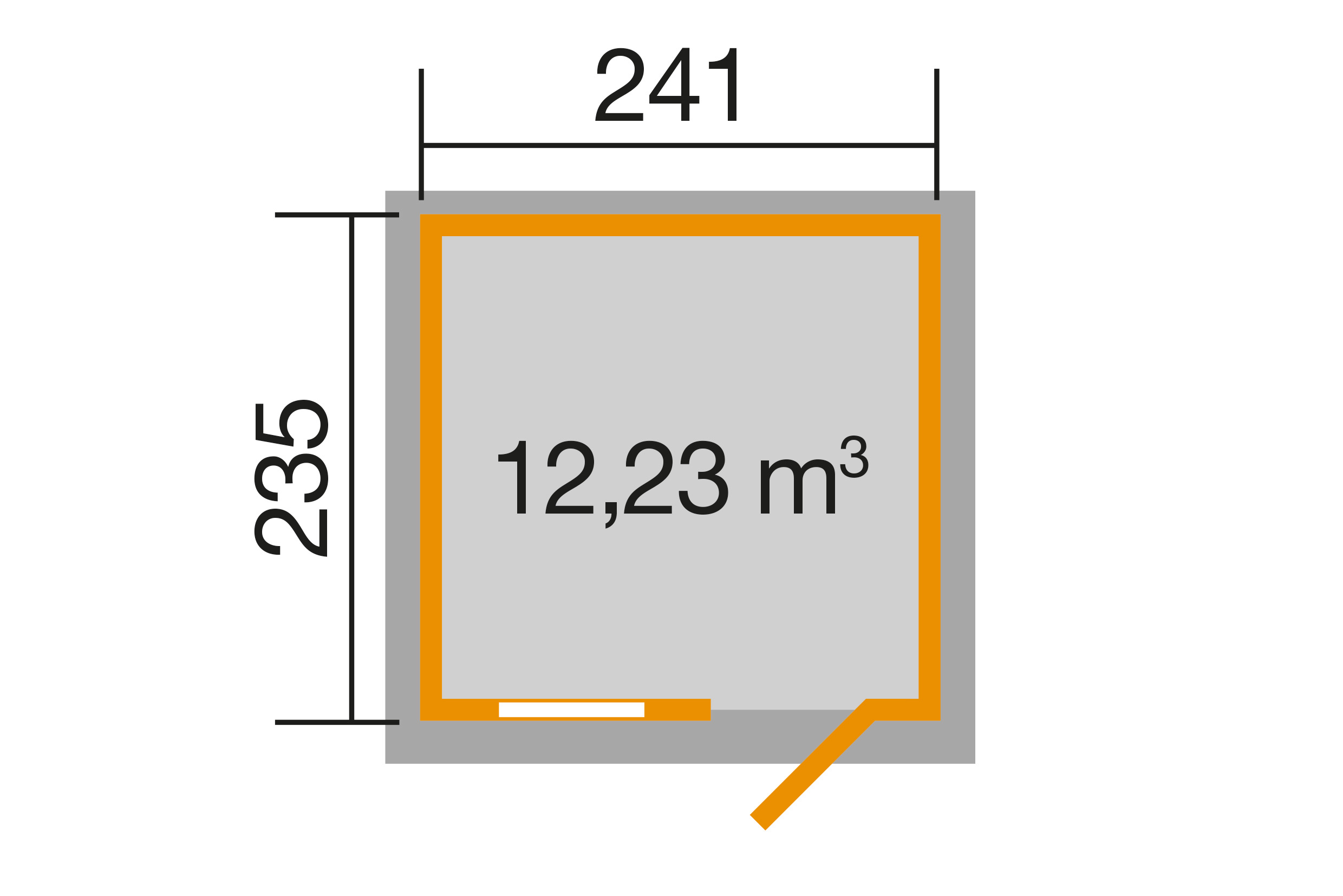 weka Gartenhaus 123 Gr.2, schwedenrot