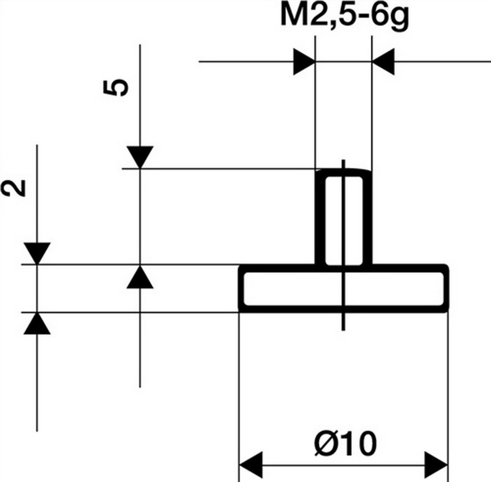 Messeinsatz Stahl Abb.11/20,0mm Käfer