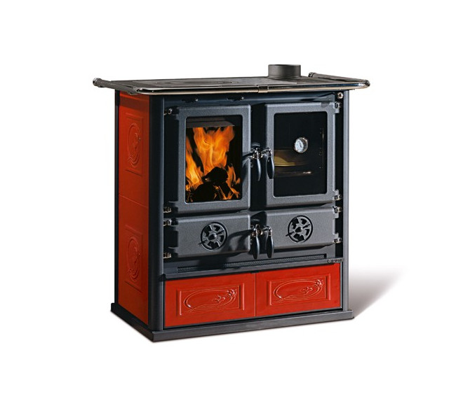 LA NORDICA® Küchenherd Holzherd ROSETTA 5.0 liberty bordeaux 7,9kW re