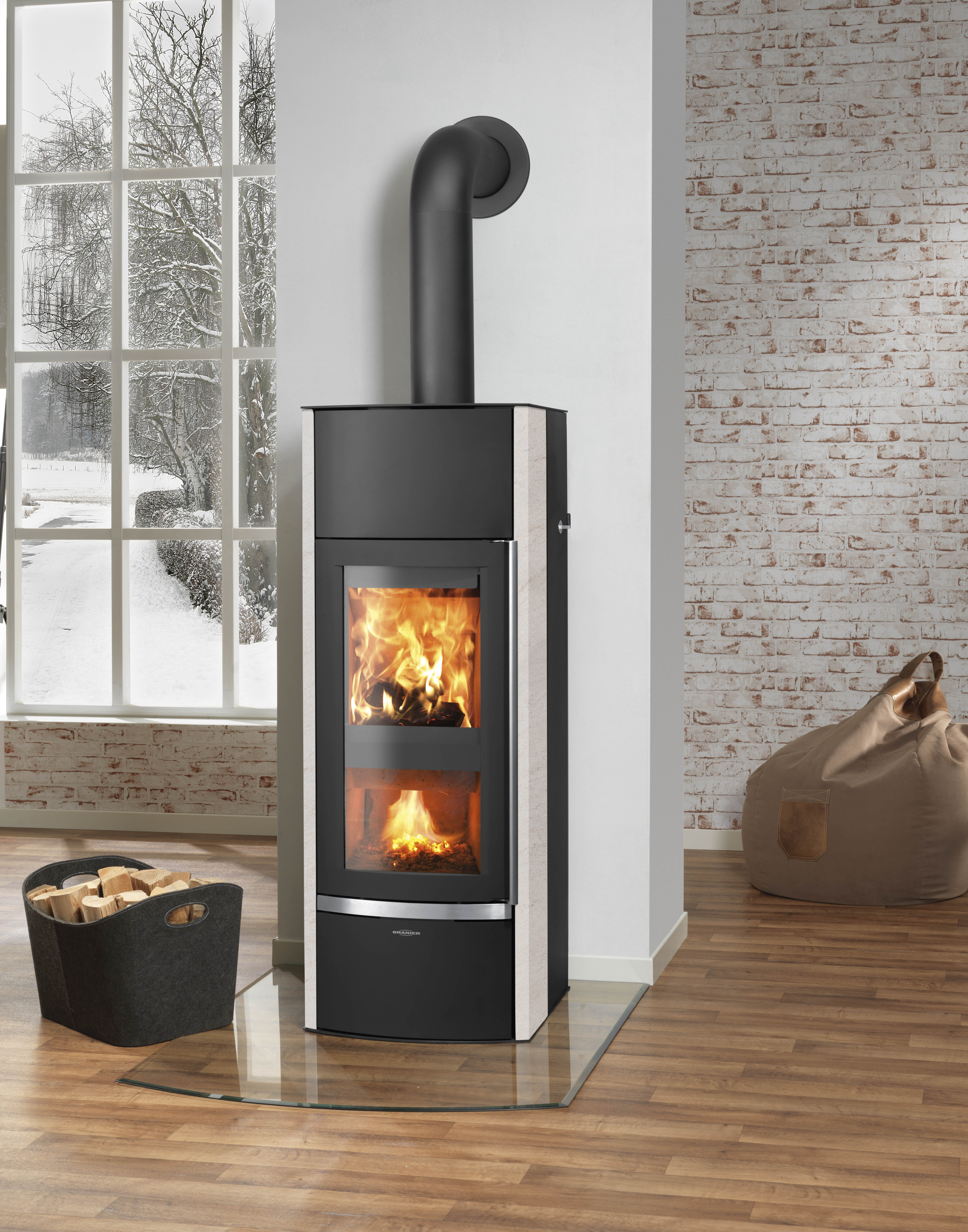 Oranier Kaminofen Aqua Hektos Kalkstein 10,5 KW