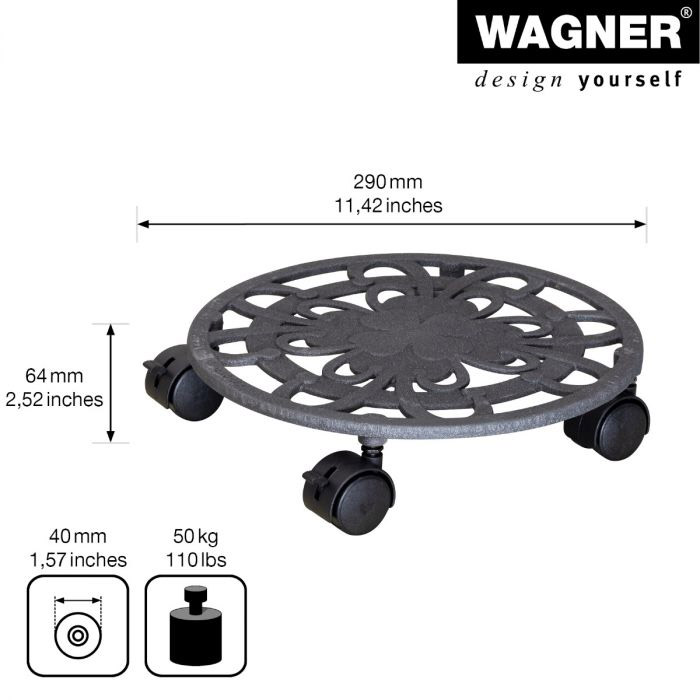 Multiroller Pflanzenroller Gusseisen rund 290 mm für 50 kg