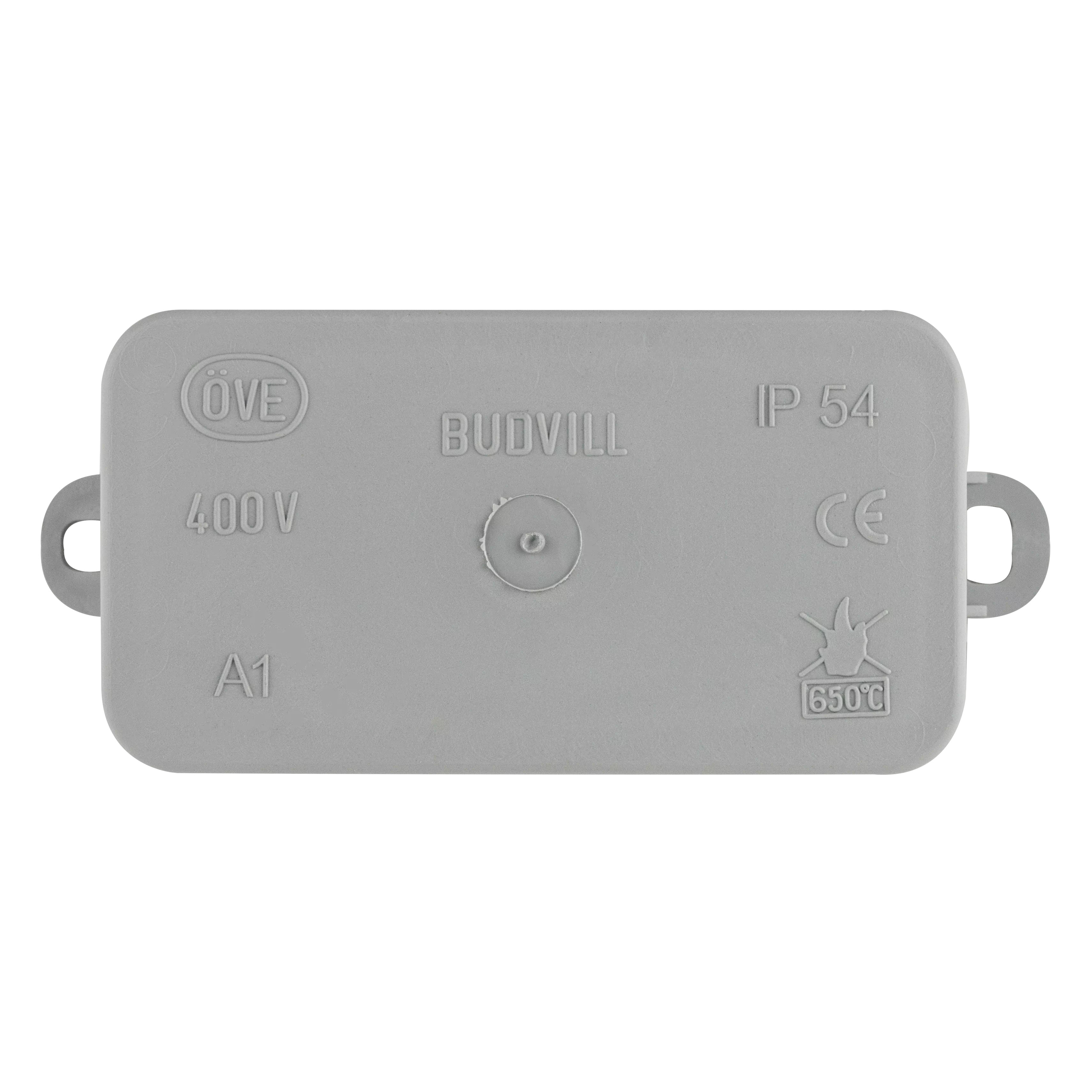 Abzweigkasten AP 1/2 mit Klemmen 75 x 45 x 40 mm grau