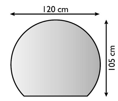 Funkenschutzplatte Metall Lienbacher anthrazit Kuppel 105x120cm