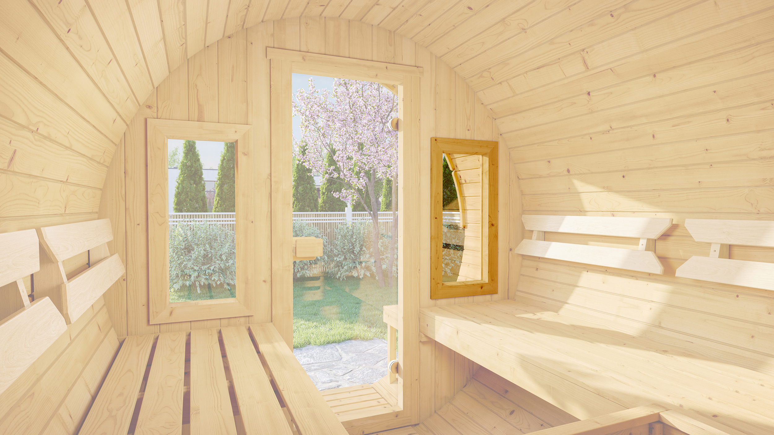 Weka Sauna Zusatzfenster für Fasssauna