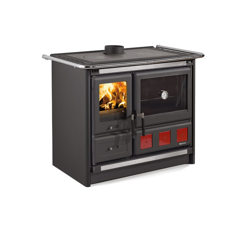 LA NORDICA® Küchenherd Holzherd ROSA XXL 5.0 STEEL schwarz 11kW