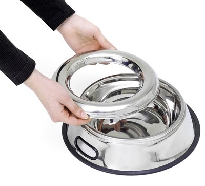 Trink- und Fressnapf mit Rand Edelstahl Ø 28cm Karlie