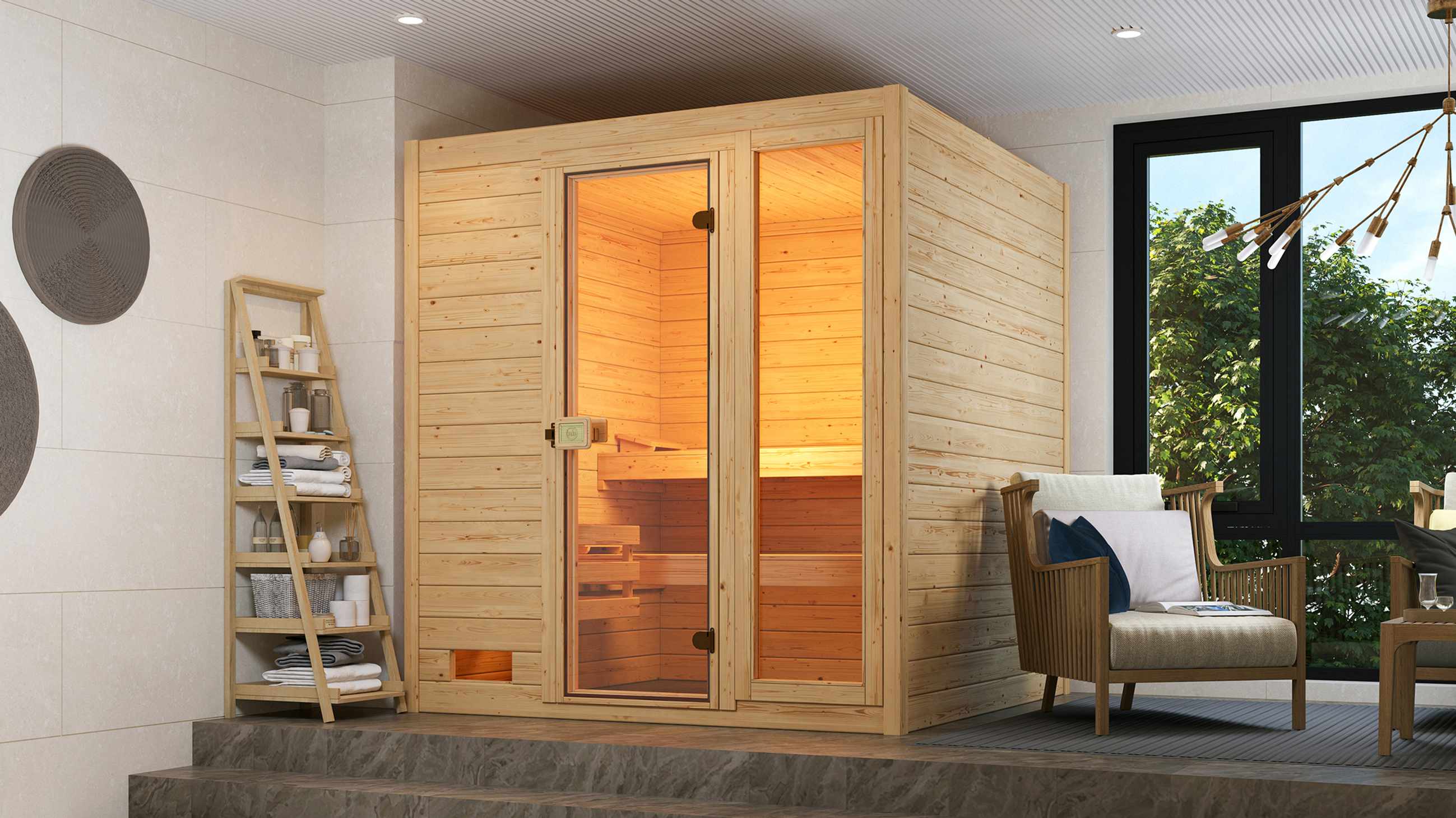 Weka Massivholzsauna VALIDA PLUS Sparset