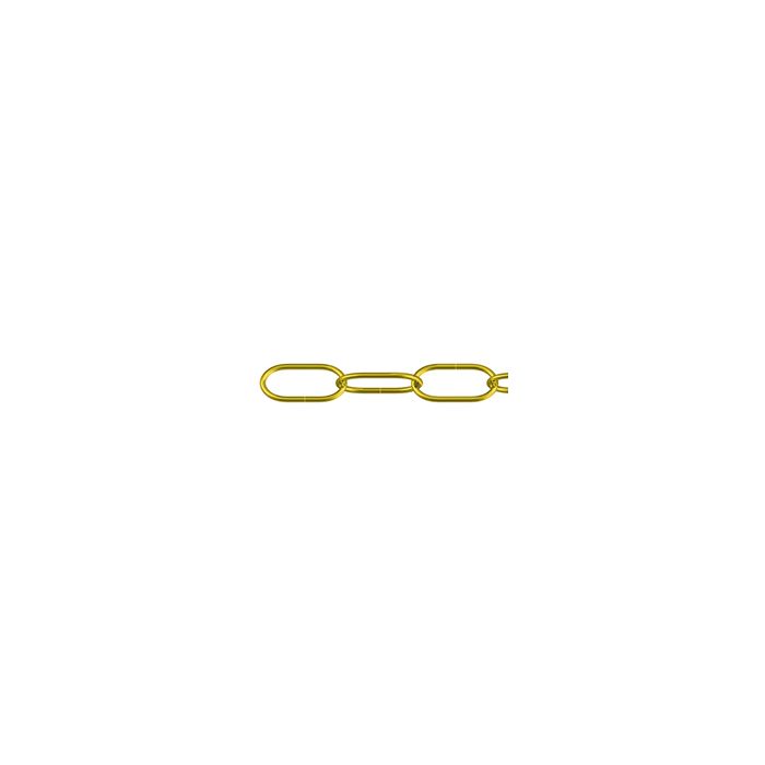 Uhrkette Nr. 2040 Stahl vermessingt, 1 mm, Meterware