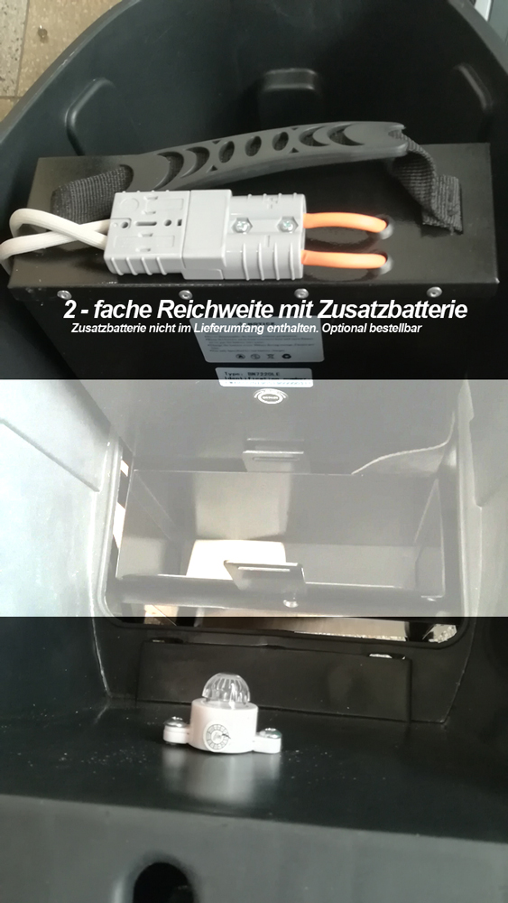 Elektroroller / E-Roller Hawk 72 LI grau/rot Lithium-Akku 3000W