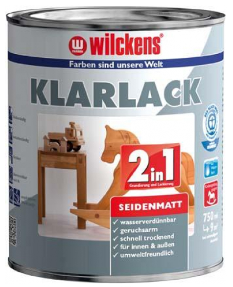 Wilckens® Klarlack 2in1 seidenmatt 750ml