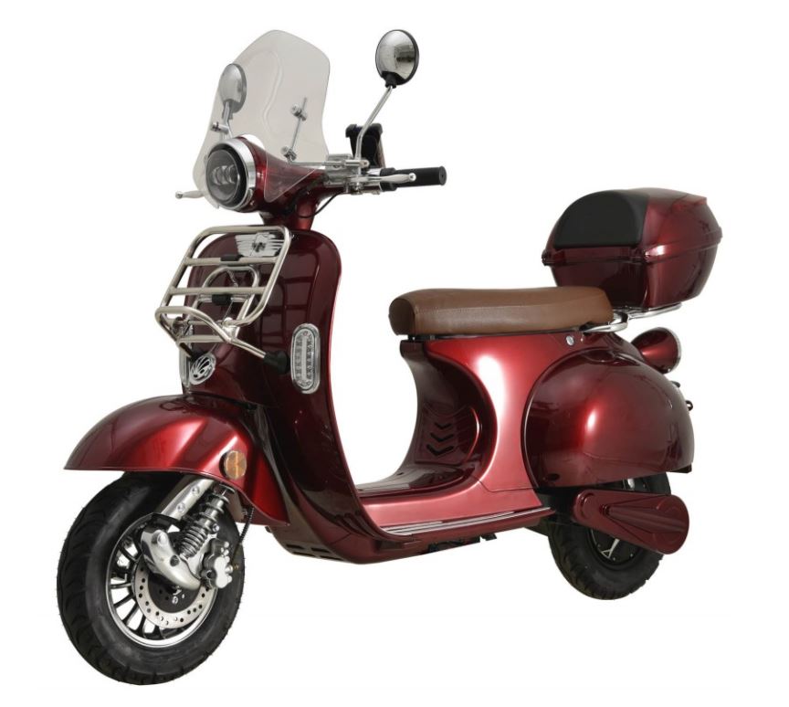 Elektroroller Retro 72 / Motorroller Ginabella Classico rot Lithium