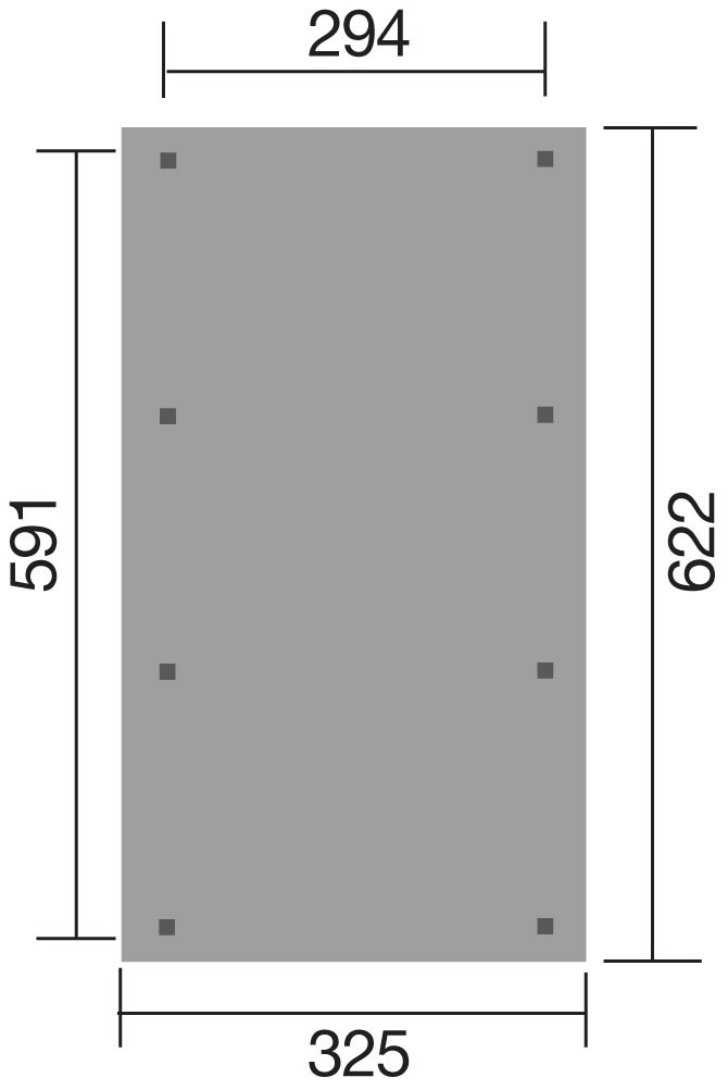 weka Carport 609, Schneelast 3kN/m² inkl. selbstkl