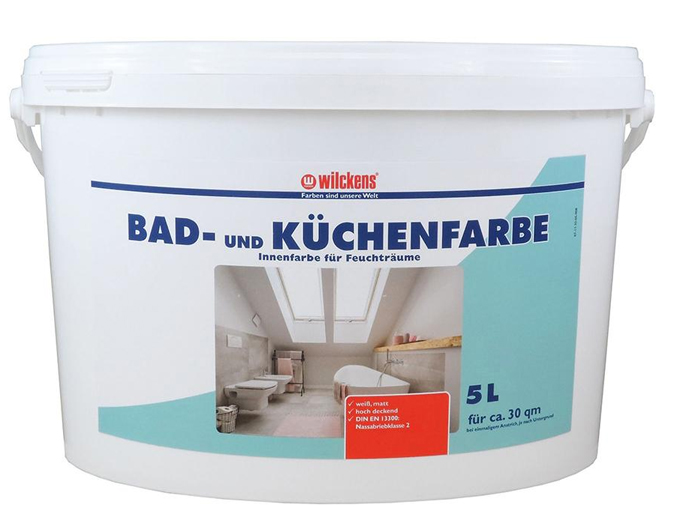 Wilckens® Bad- und Küchenfarbe weiß 5L