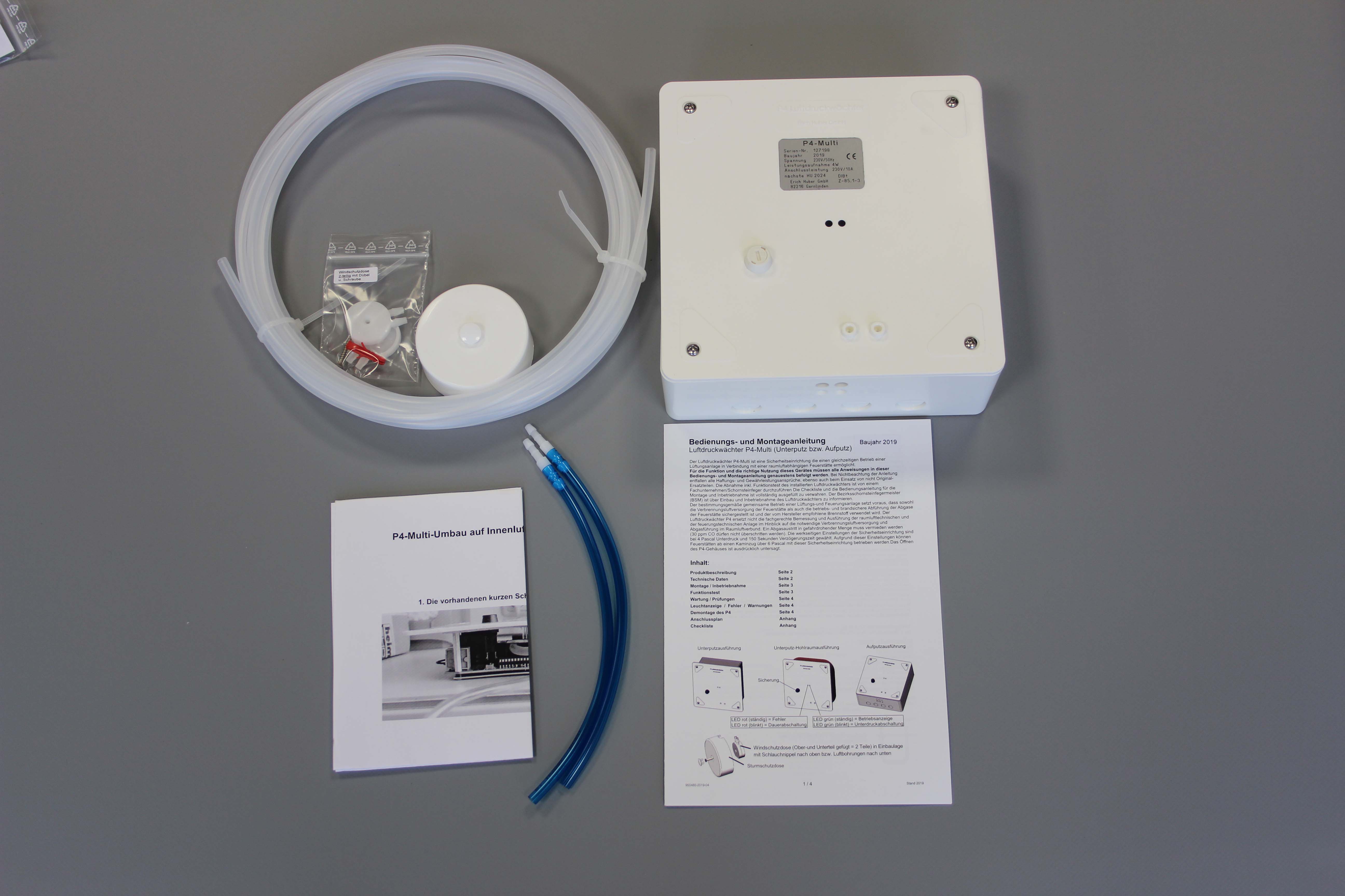 Luftdruckwächter P4 Multi Aufputz DIBT + Set Innenmessung