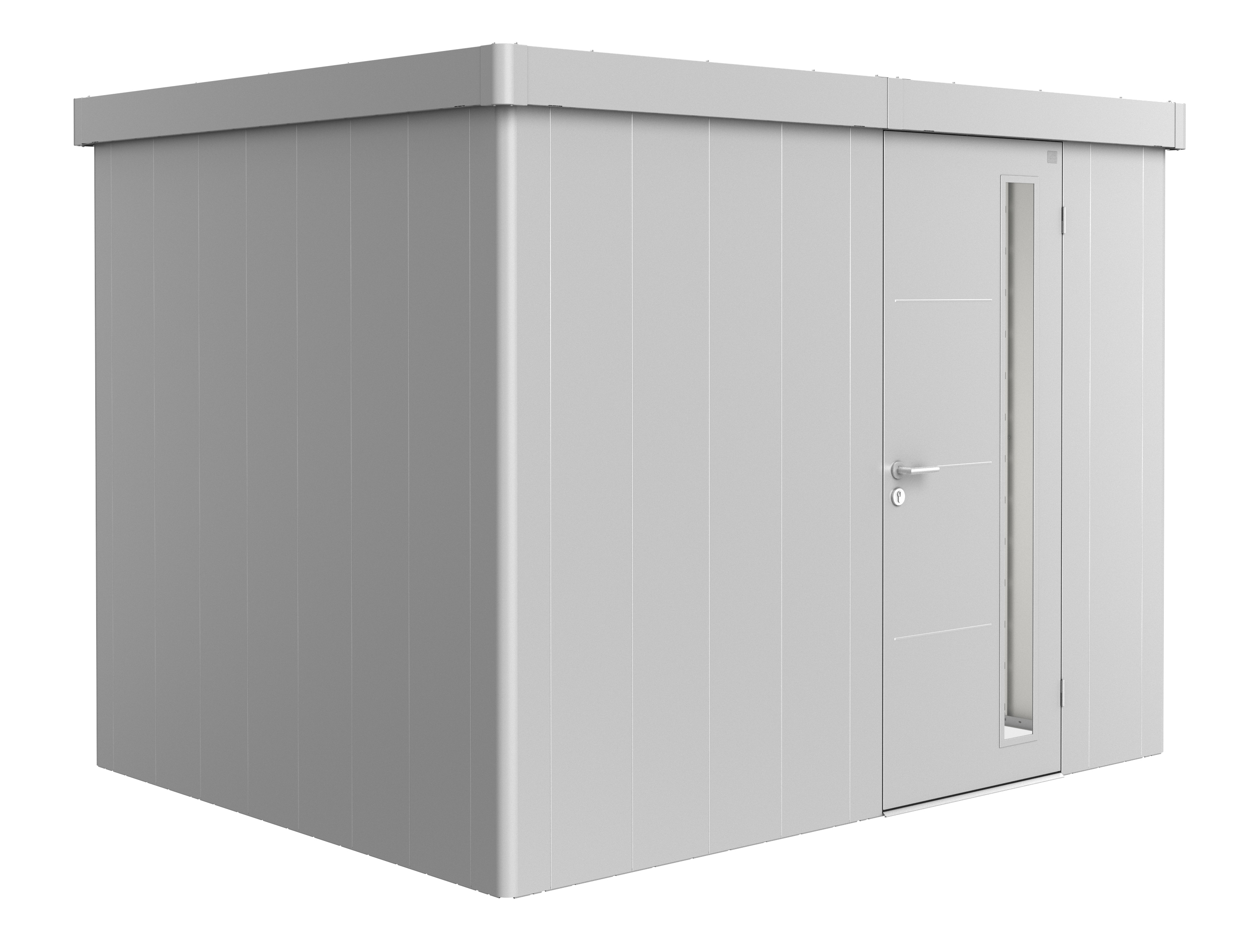 Biohort Gerätehaus Neo 2C Standardtür silber