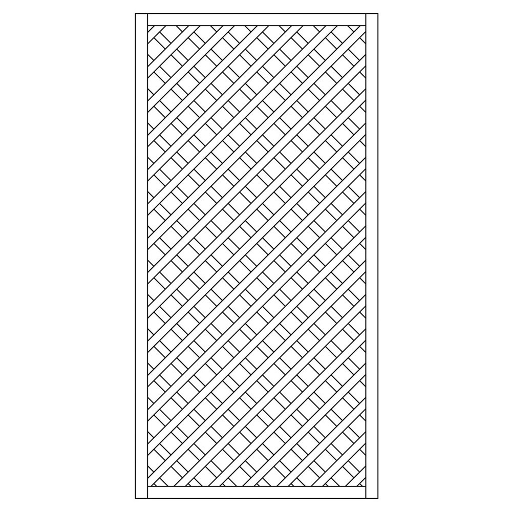 Rankzaun / Rankgitter Trennspalier 6x6 gerade 90x180cm