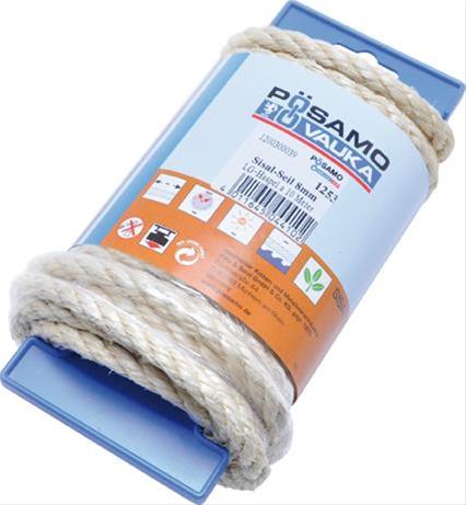 Sisal-Seil gedr. natur 8,0mmx10m auf Lg-Haspel