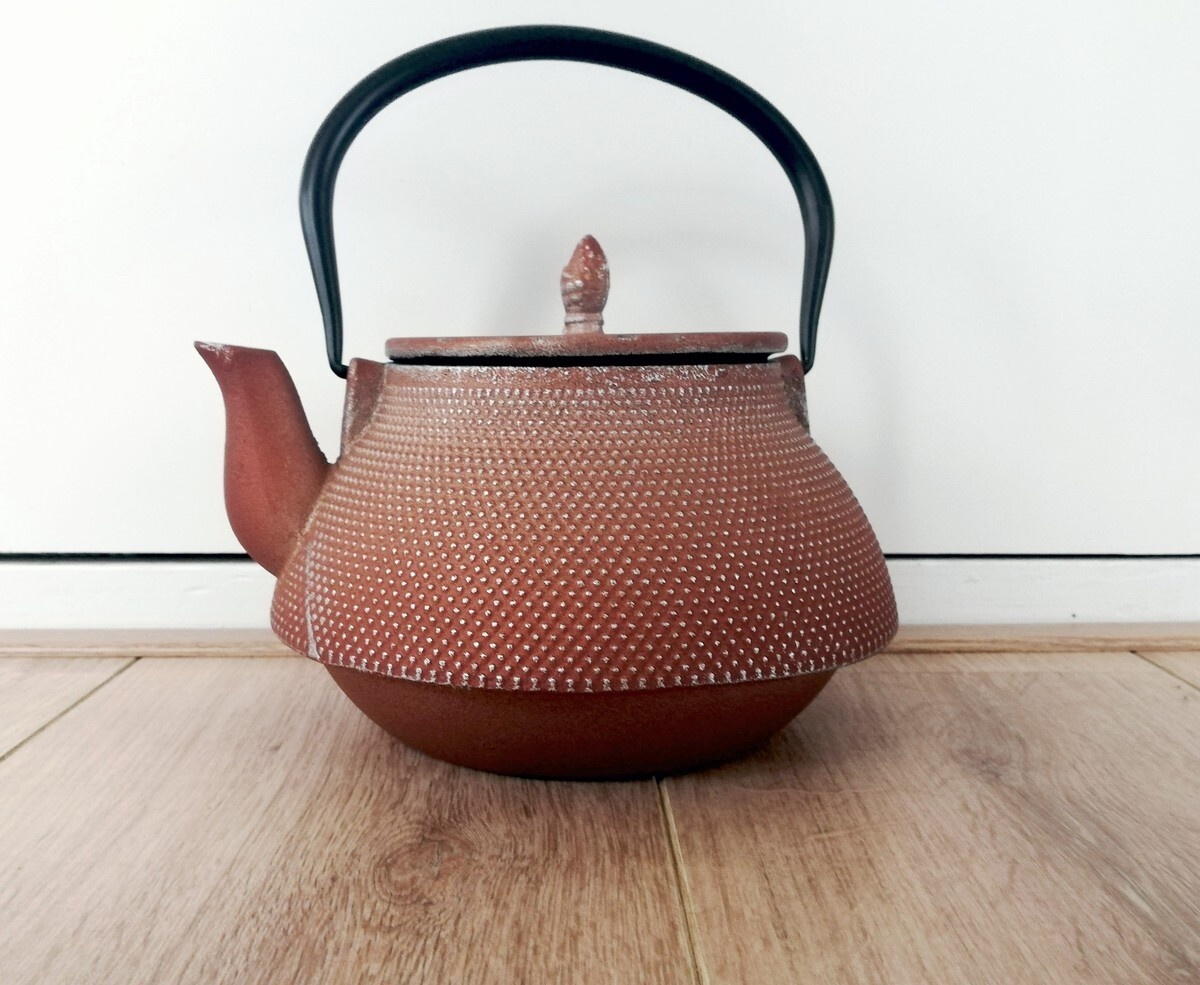 Globe Fire Onda Tee-/Wasserkessel Gusseisen 2 Liter braun-silber