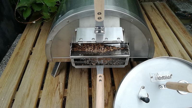 Pellet-Pizzaofen / Flammkuchenofen DaDa I R Edelstahl mit Drehteller