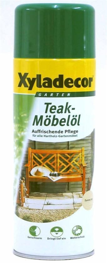 XYLADECOR Teak Möbelöl Holzpflege Spray 500 ml farblos Holzschutz