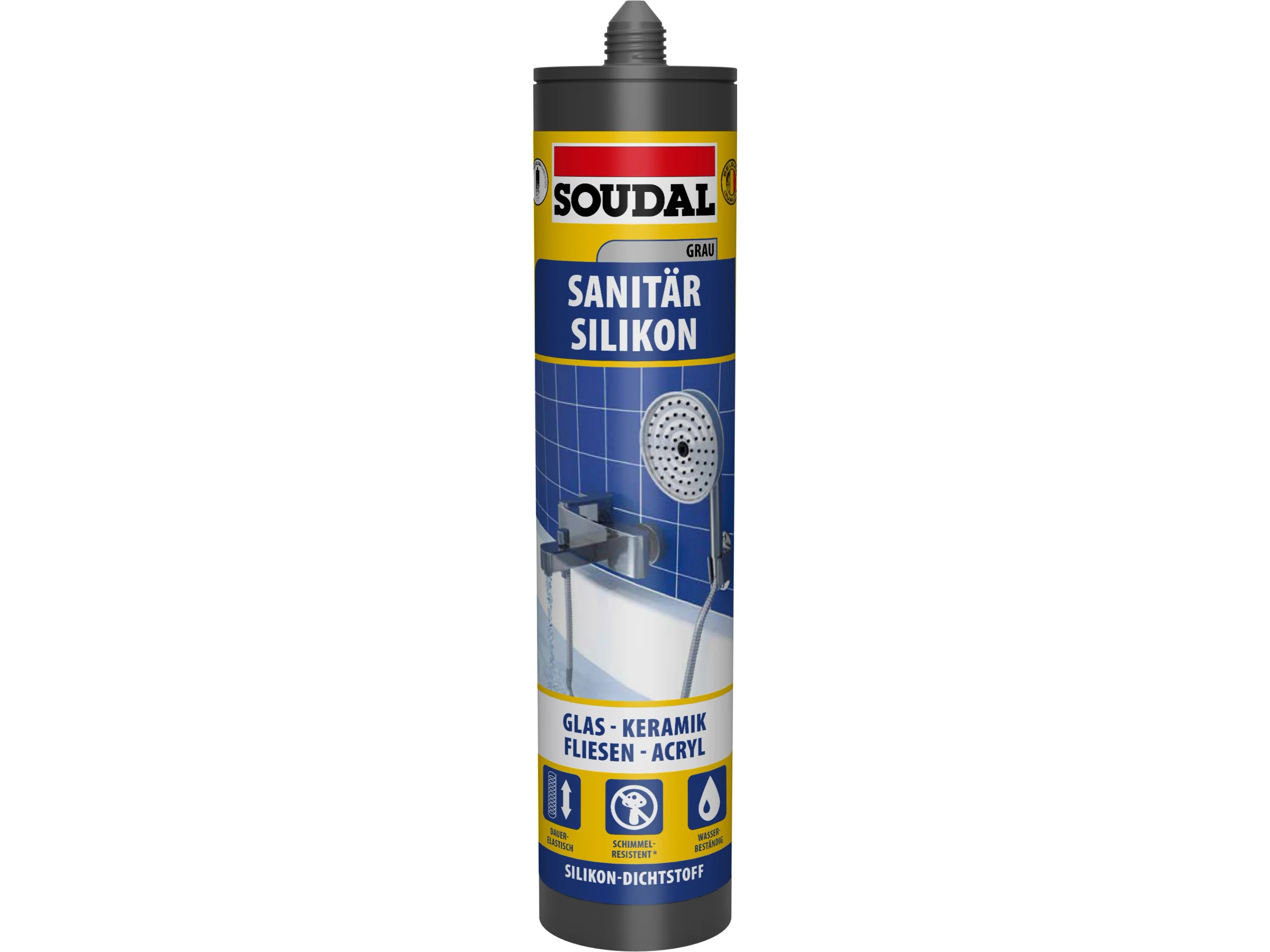 Soudal Dusche & Bad Silikon Grau 300 ml