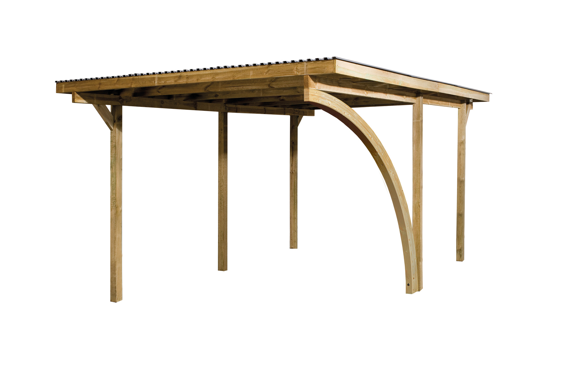 weka Einzelcarport 606 A Gr.1 mit Rundbogen