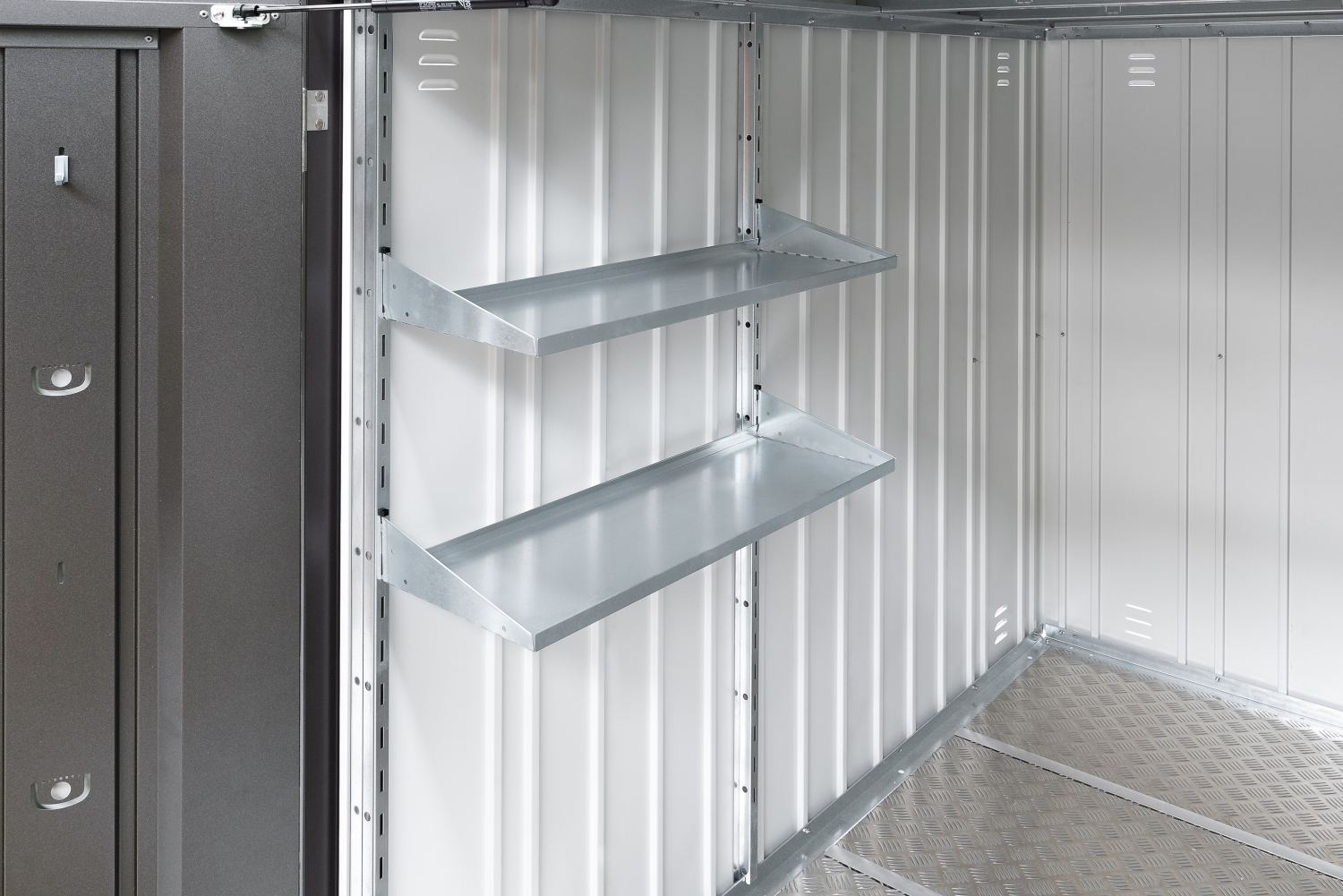 Biohort Regale Set für Minigarage L mit Steher und 2 Böden