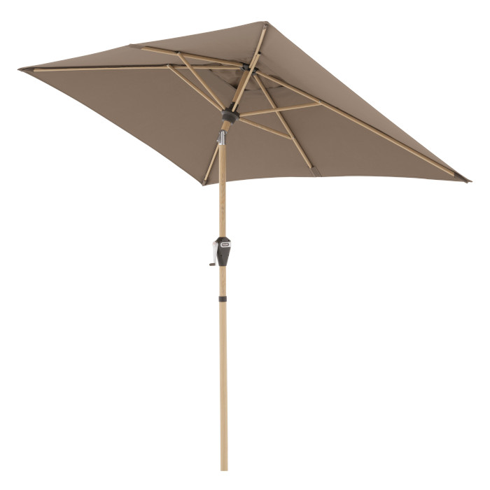Doppler Sonnenschirm Alu Wood Ultra D846 greige 210x140cm