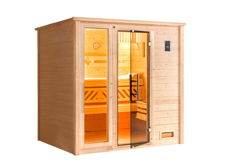 Weka Sauna BERGEN Gr.2 OS Glastür mit Fenster