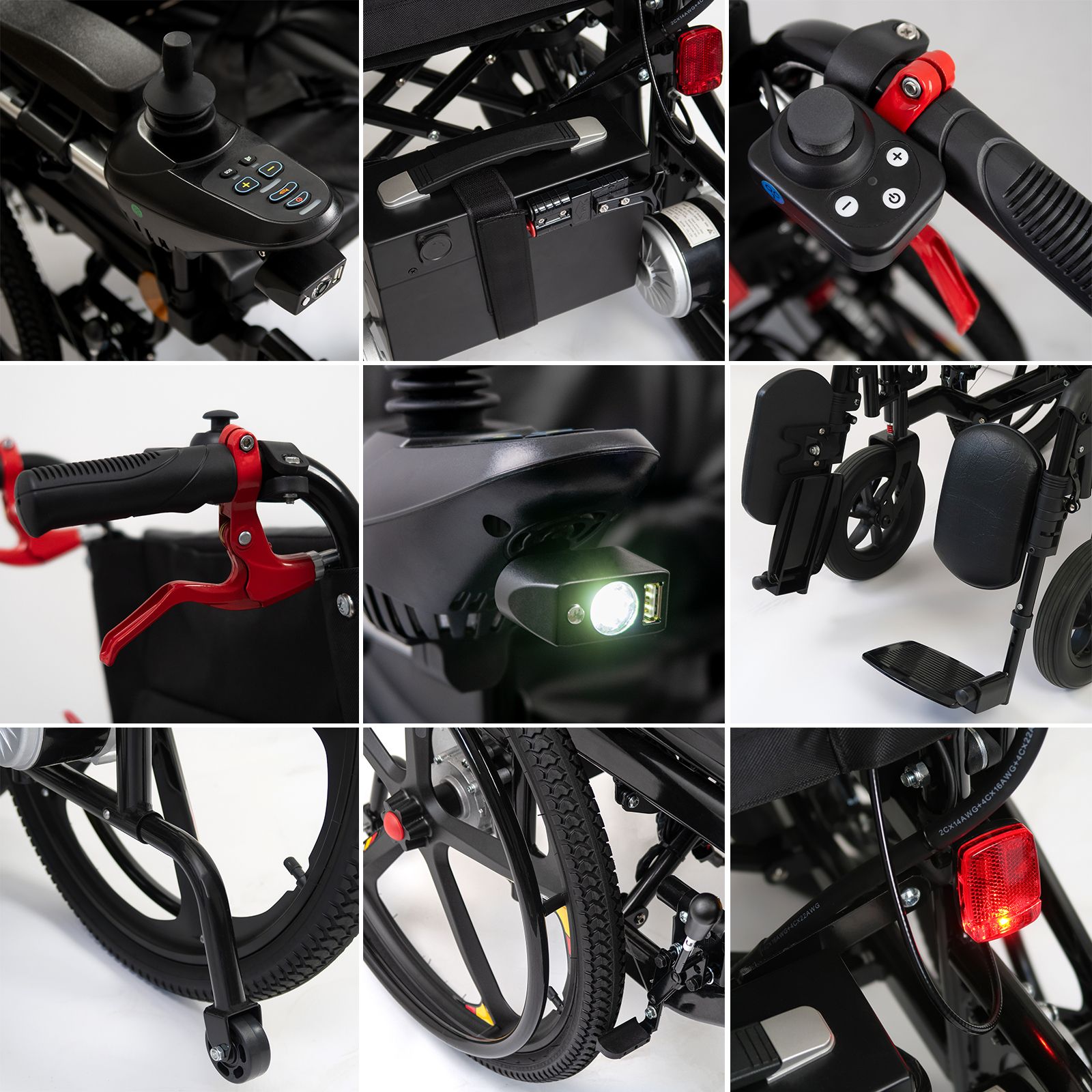 Rolektro ERS-6 E-Rollstuhl Kombi mit Schiebehilfe
