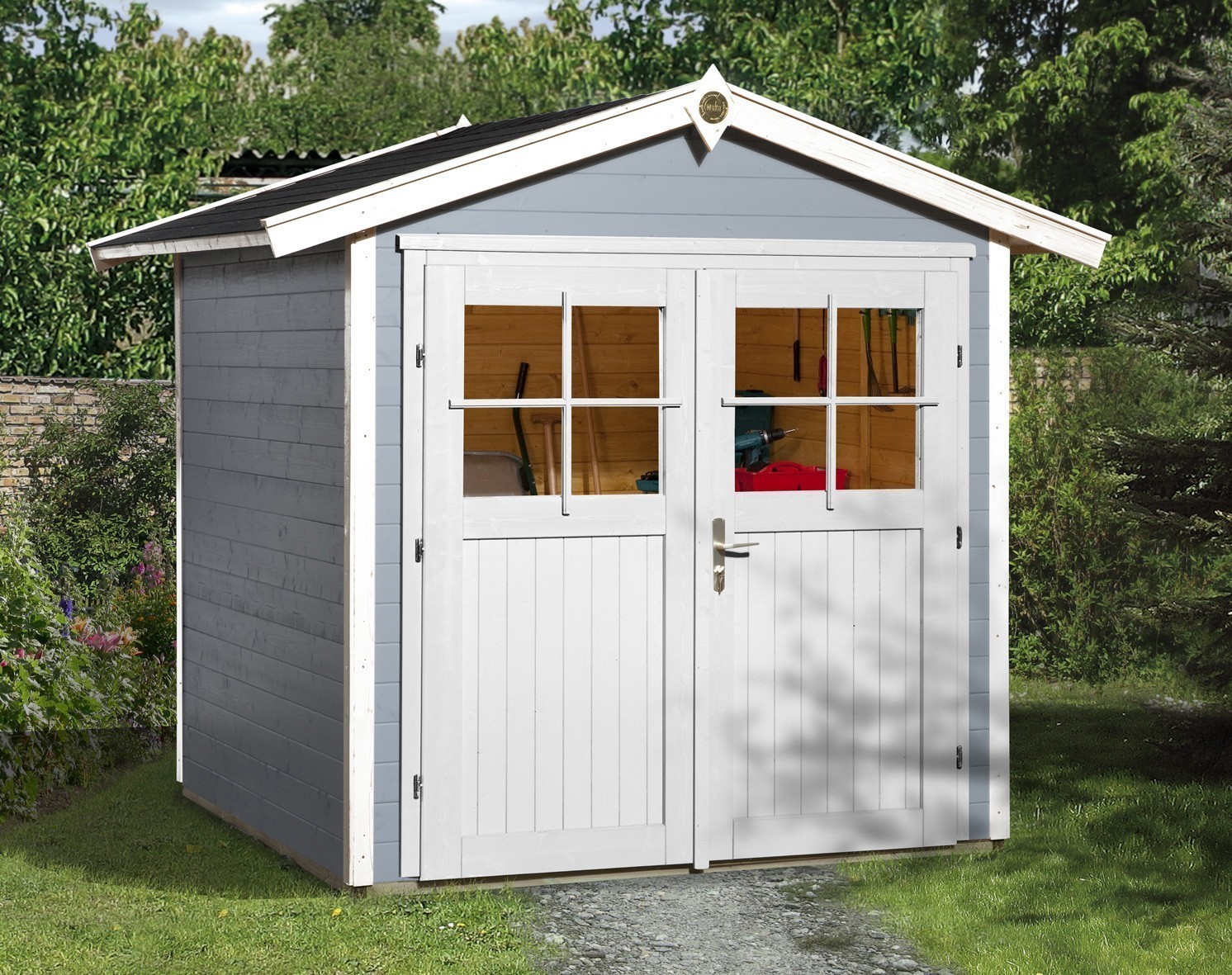 weka Gartenhaus 224 Gr.1, grau, 21 mm, DT