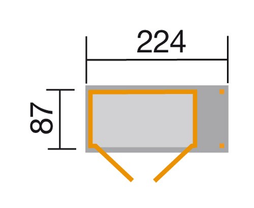 weka Garten-/Terrassenschrank 357 A Gr.2 Satteldac