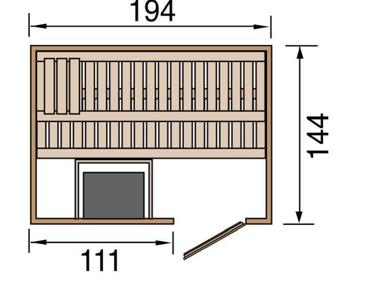 Weka Sauna HALMSTAD 7,5 kW BioS Gr.1
