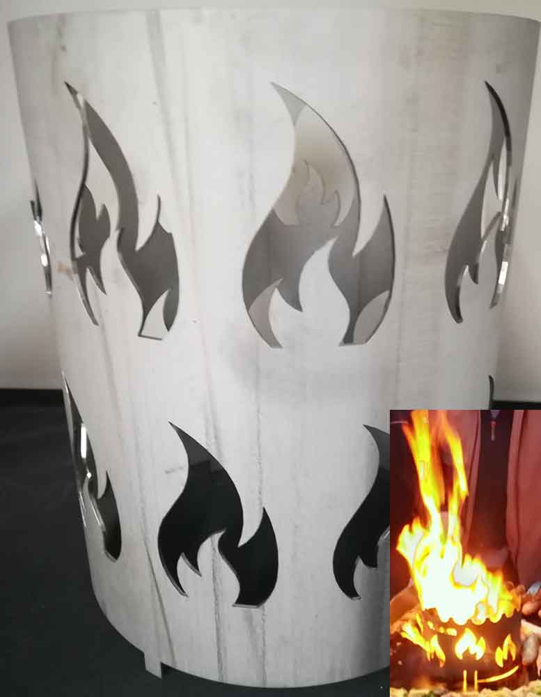 Feueraufsatz Wokaufsatz Feuerplatte 20 cm / 25 cm Edelstahl