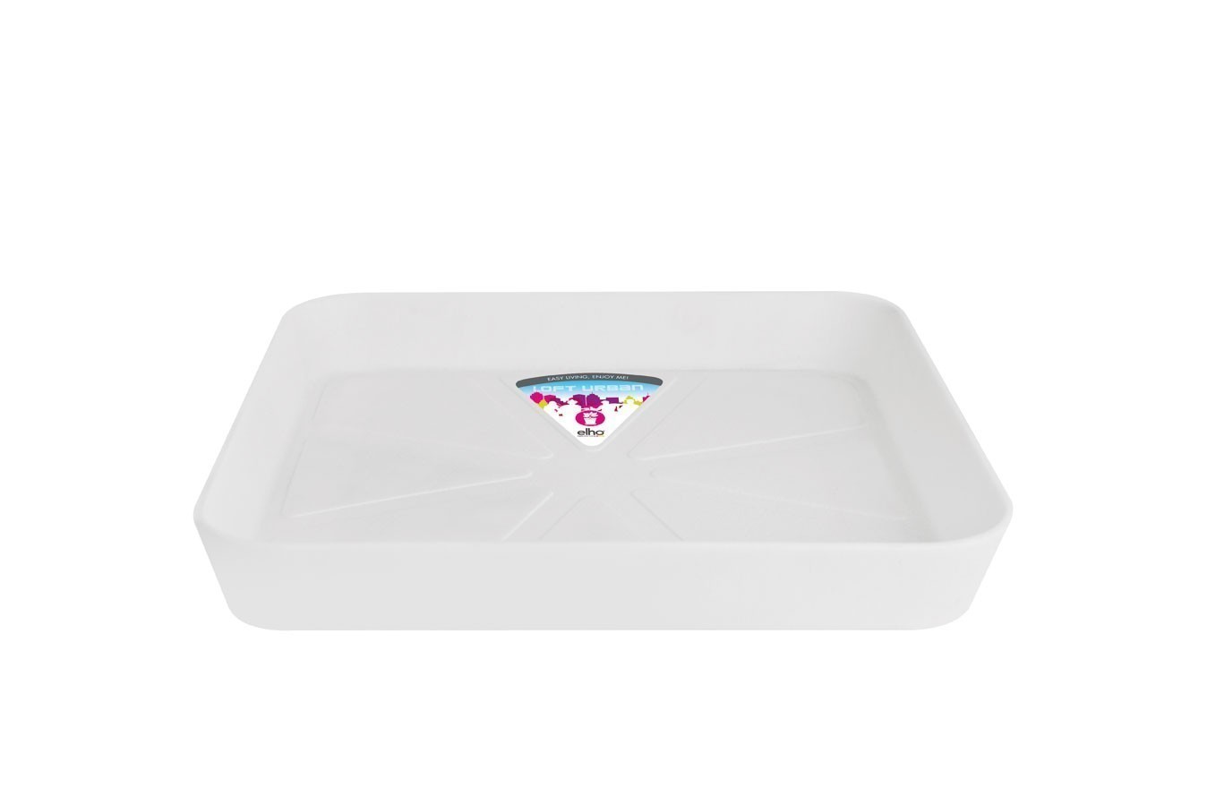 Untersetzer Blumentopf elho Pflanztopf Loft Urban Square 22x22cm weiß