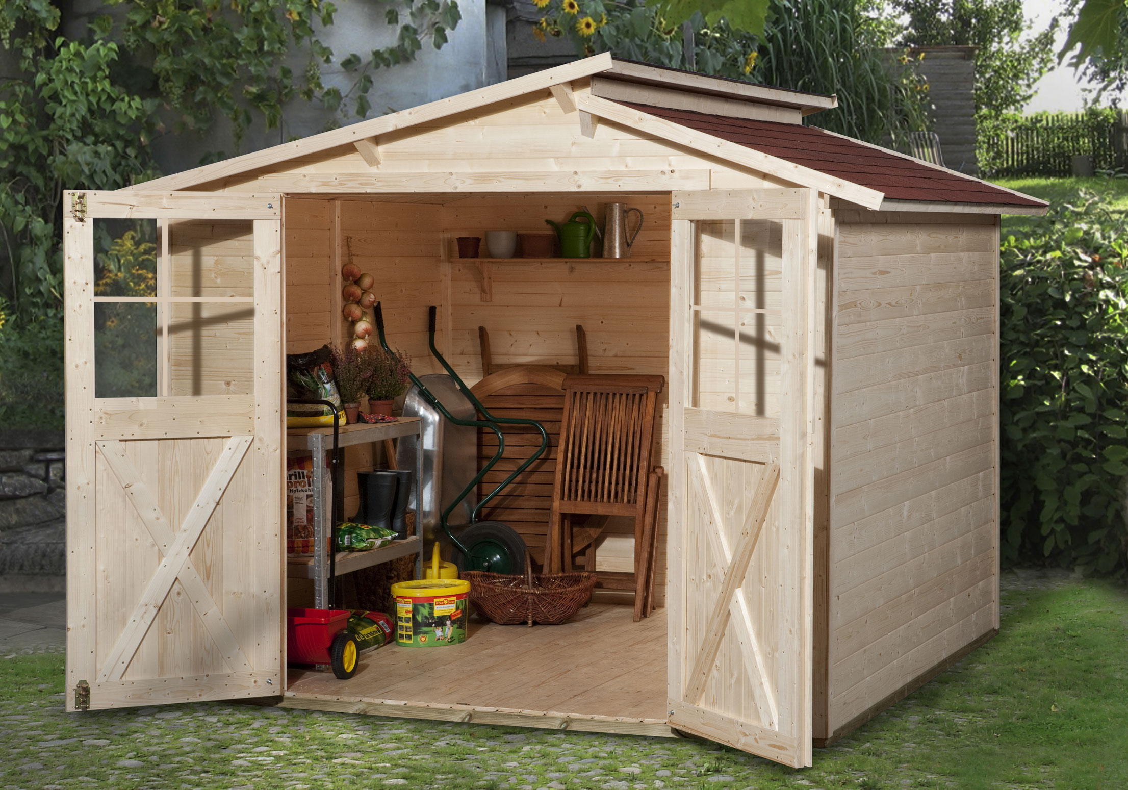 weka Gartenhaus 323 Gr.2, natur, 19 mm