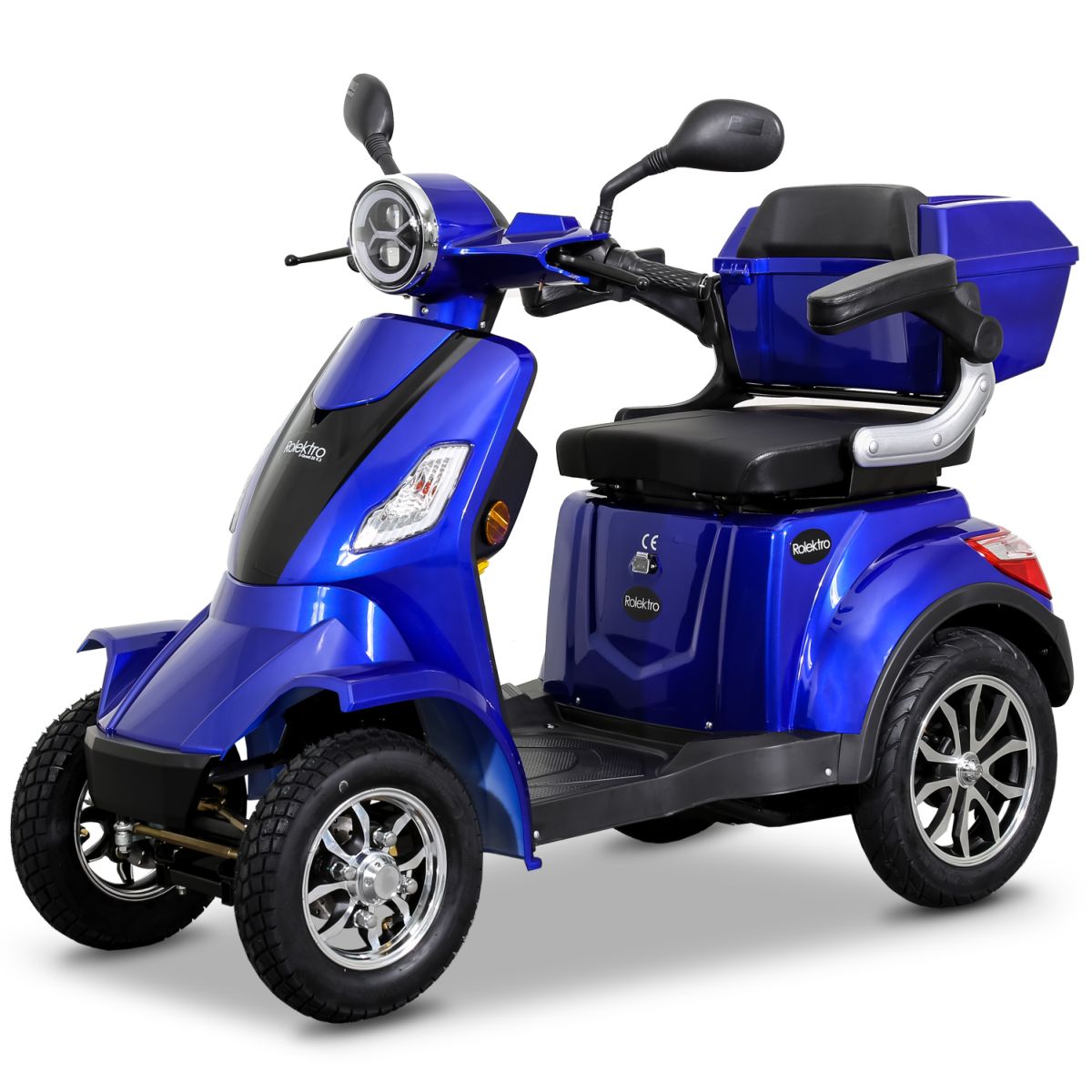 Seniorenmobil Elektromobil Elektroroller Rolektro Quad 25BG blau