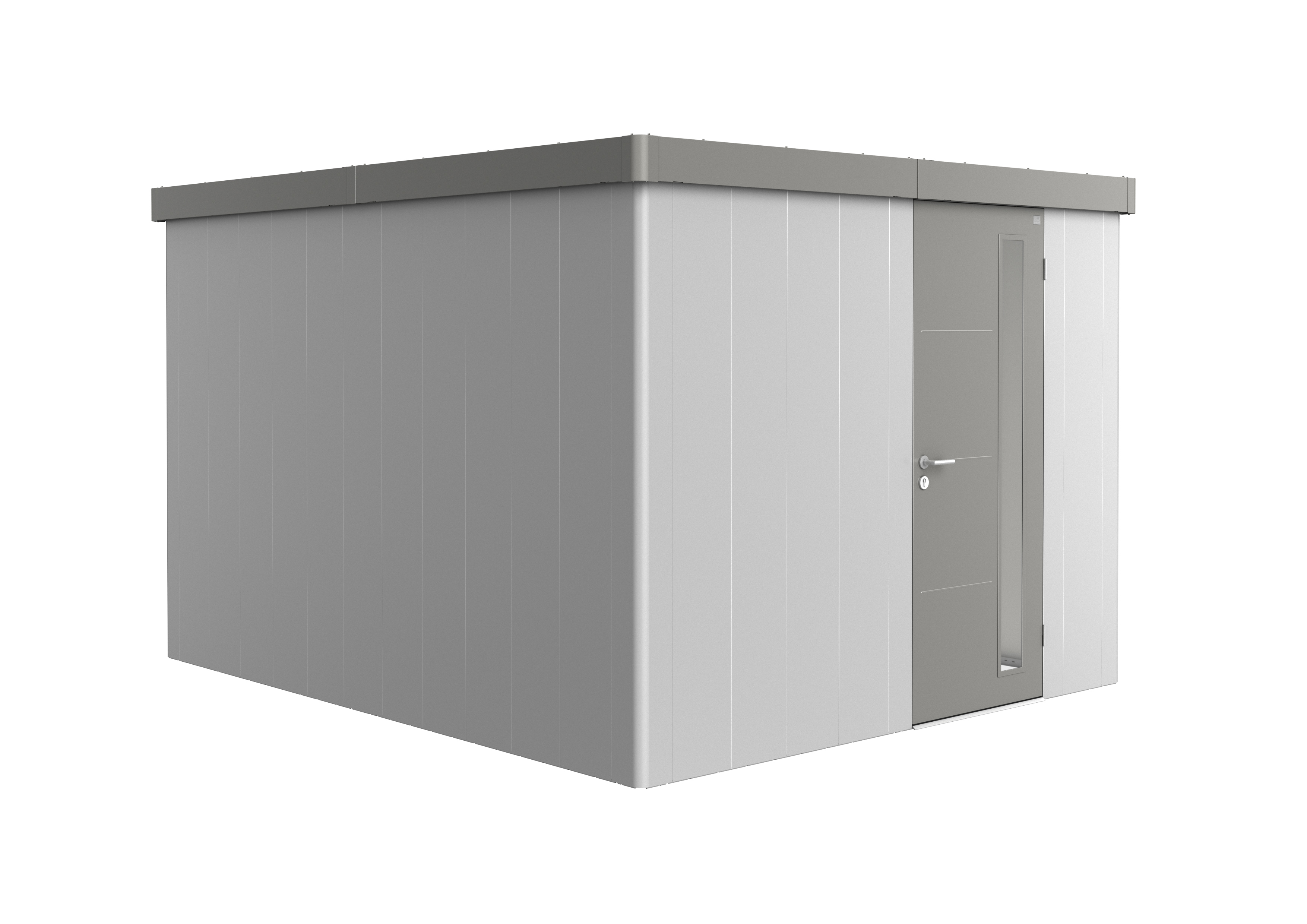 Biohort Gerätehaus Neo 4C Variante 1.2 Standardtür silber quarzgrau Biohort Gerätehaus Neo 4C Variante 1.2 Standardtür silber quarzgrau