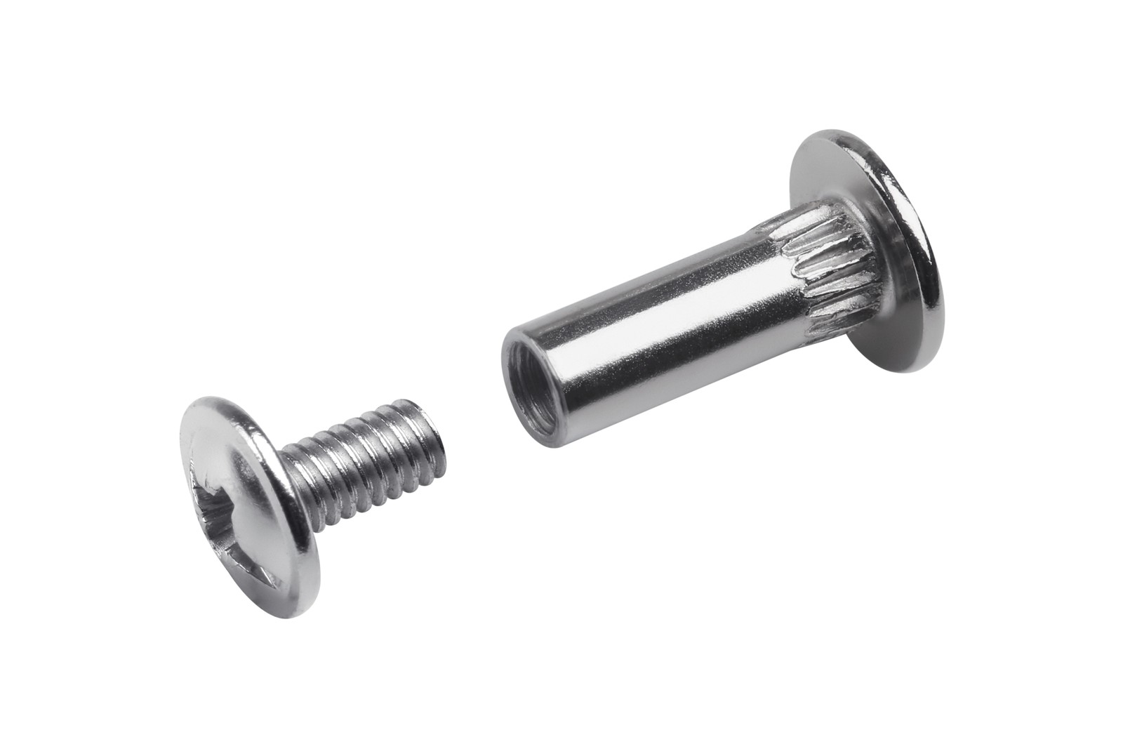 Metafranc Verbindungsschraube M4 x 28 - 36 mm vernickelt