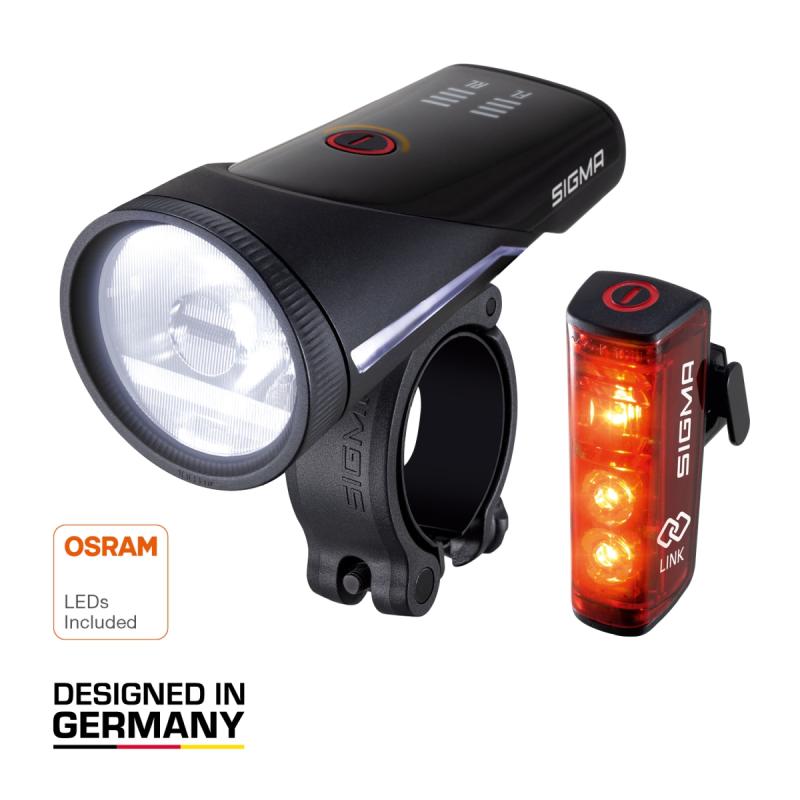 Sigma Sport Beleuchtungsset Aura 100 USB/Blaze Lin