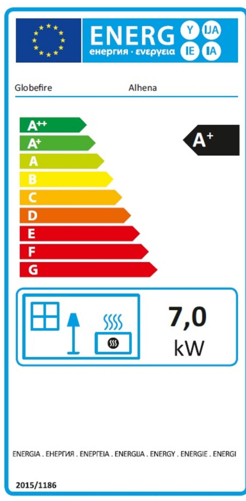 Globe-fire Küchenherd Guss Alhena grau rechts